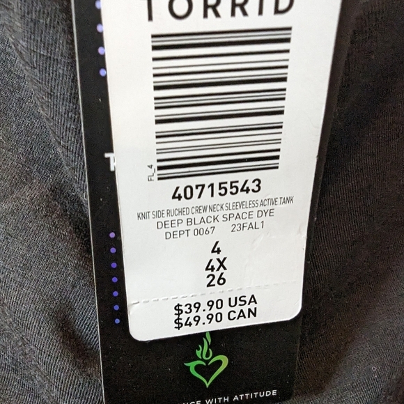 Knit Side Ruched Crew Neck Sleeveless Active Tank tagged Size 4x fits li… - Picture 12 of 13